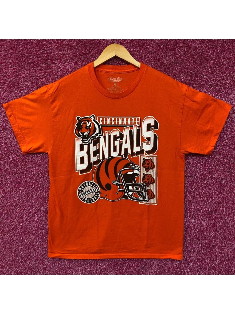 Junk Food Clothing Cincinnati Bengals Checkdown Flea Market Tee Medium